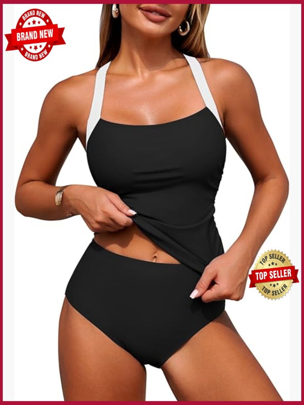 Tankini Swimsuit Tummy Control High Waisted Bathing Suit Set